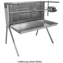 Edelstahl Spanferkelgrill 150 cm - Robuster Grill für Großes Grillgut - Holzkohlegrills: Hochwertiger Edelstahlgrill für Spanferkel und mehr, transportabel und ideal für große Grillpartys.