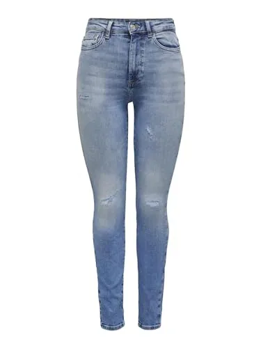 ONLY Skinny-fit-Jeans ONLFOREVER ICON HW SK LAK DNM GEN476NOOS - Destroyed Jeans mit modischem Look, aus elastischem Denim für optimalen Tragekomfort und eine perfekte Passform.