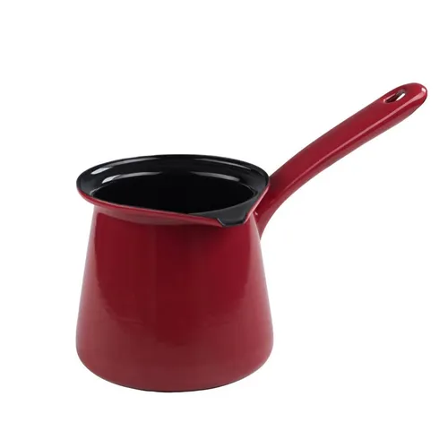 Riess Kochtopf Kaffeekocher 11cm - Classic Color Rot - Kaffeebereiter aus robustem Emaille, ideal für aromatischen Kaffee und stilvolles Kochen, 0,75 Liter Fassungsvermögen.