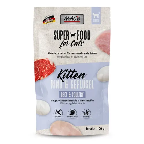MAC's Kitten Nassfutter für Kätzchen Rind Geflügel 100g Katzenfutter