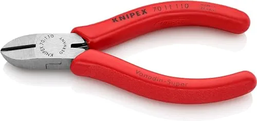 Knipex 70 11 110 Werkstatt Seitenschneider 110mm - Zangen für präzise Schneidarbeiten, ideal für weichen und harten Draht. Induktiv gehärtete Schneiden mit hoher Härte für langlebige Leistung und saubere Schnitte, auch in engen Bereichen.