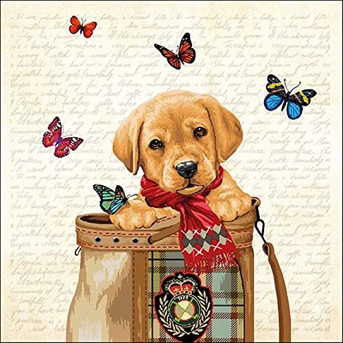 Ambiente Serviette Lunch 33x33 cm Motiv: Buddy in braun von Ambiente