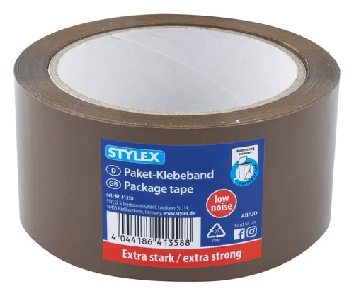 Paket-Klebeband, Havanna-braun, extra stark [Stylex 41358]