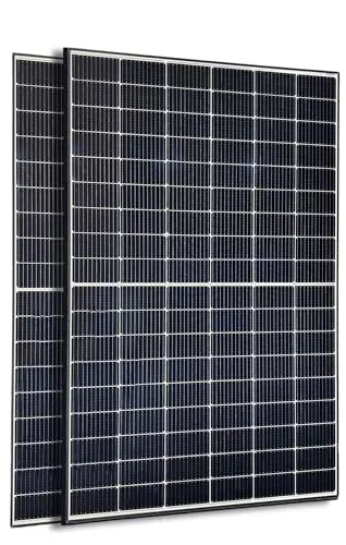 Jet-Line 2er-Set Solar Modul 415 W mit schwarzem Rahmen - Monokristalline Solarmodule für Balkonkraftwerke, mit 415 W Leistung und wetterfestem Design für langanhaltende Effizienz und einfache Installation.