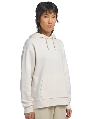 Jack Wolfskin Damen Essential Hoodie W Kapuzenpullover - Cotton White, L - Kapuzenpullover für Damen aus Bio-Baumwolle mit hervorragendem Tragekomfort, ideal für entspannte Tage und Outdoor-Aktivitäten.