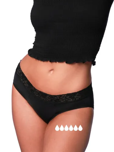 Taynie Periodenunterwäsche - Queen ultra - Periodenslip für starke Tage - Die Taynie Queen ultra ist eine zuverlässige Periodenunterwäsche, die bis zu 6 Tampons ersetzt. Mit hoher Saugkraft und einem eleganten Design bietet sie optimalen Schutz und Komfort während deiner Periode.