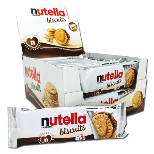  Ferrero Nutella Biscuits 3er, Nussnugatcreme, 28 Riegel je 41,4g 13,41€/1kg