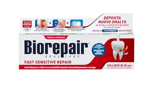 4x Biorepair Fast Sensitive Repair Zahnpasta für empfindliche Zähne 75ml