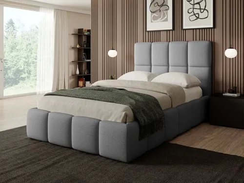 Beautysofa Polsterbett NOSTRO, Grau, 140x200 cm, modernes Design - Stilvolles Polsterbett NOSTRO mit integriertem Bettkasten für zusätzlichen Stauraum. Hochwertiger Raven-Polsterstoff sorgt für Komfort und Langlebigkeit. Ideal für individuelle Schlafbedürfnisse.
