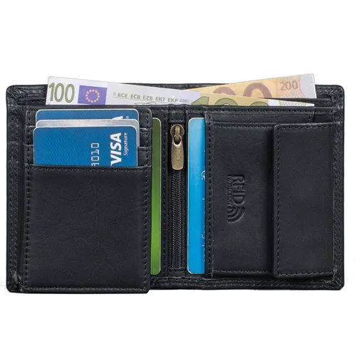 Benthill Geldbörse Herren - Echtleder Portemonnaie mit RFID-Schutz, schlank und ideal für moderne Männer