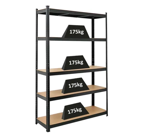 PROREGAL® Schwerlastregal Ragnar, 180x90x40cm - Schwarz - Schwerlastregal mit stabiler Bauweise und 180 cm Höhe, ideal für die optimale Nutzung von Stauraum in Werkstätten und Garagen.