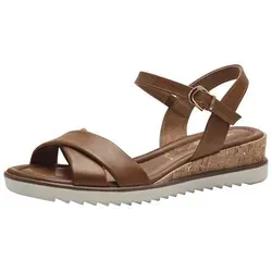 Tamaris Sandalette mit Keilabsatz - Wanderschuhe – modische Riemchensandale mit komfortablem Keilabsatz und gepolsterter Innensohle für optimalen Tragekomfort.