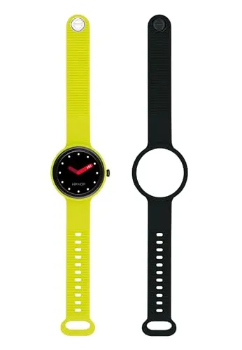 Produktbild HIP HOP Hip Hip Hop Smart Watch Smart-Color Dial Black Movement SmartModule SmartWatch und grüne Silikon-Erdbeere, Black Hwu1195