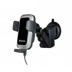 Verbatim Fast Qi Fast Wireless Car Charger USB-C 15W FWC-03 Pro - Kabelloses Kfz-Handyladegerät, schnelle 15W Ladeleistung für müheloses Laden unterwegs