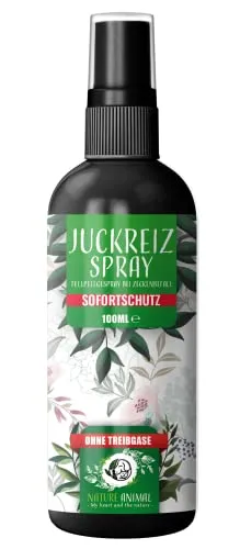 NEU: Nature Animal® Anti JUCKREIZ Spray Soforthilfe für Hunde + Katzen bei Hautreizungen, Pflege für Haut und Fell bei Läuse, Flöhe & Milben – Hautpflegespray