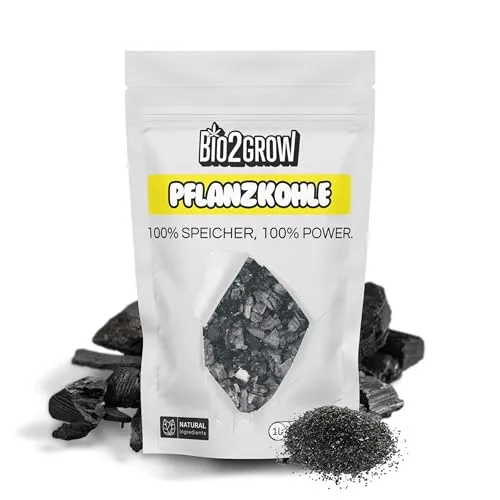 Bio2Grow Pflanzkohle Grow 3 Liter – Bodenverbesserer für Humusaufbau, Nährstoffspeicherung und Substratmischungen