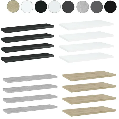 4x Wandboard Wandregal Bücherregal Schwarz/Weiß in grau von vidaXL