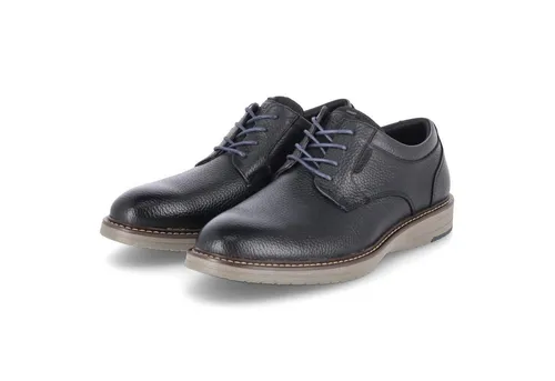 Bullboxer Leder-Schnürschuhe in Schwarz, Größe 41 für Herren - Herren-Schnürschuhe aus hochwertigem Leder, rutschhemmende Sohle für sicheren Halt und verstärkte Hinterkappe für zusätzlichen Komfort.