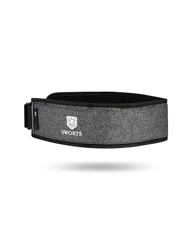 SWORTS All In Laufgürtel I Schmaler Jogging Laufgurt mit 3-Fächer-Trennung (Unisex Lauftasche Sport)