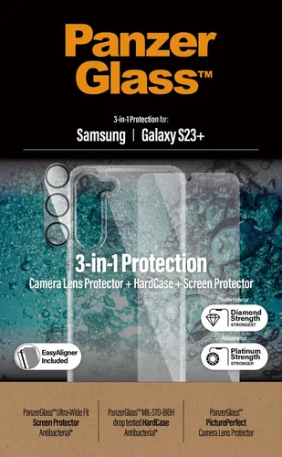 PanzerGlass 3-in-1 Schutz-Set für Samsung Galaxy S23+