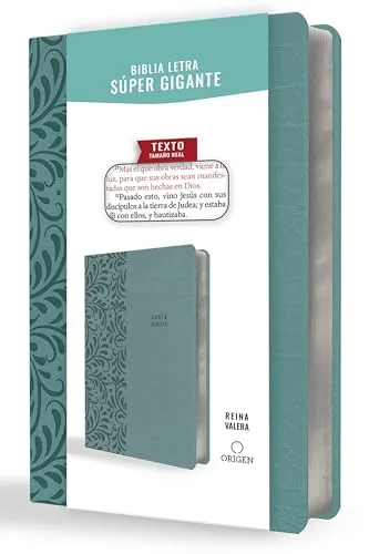 Produktbild Biblia Reina Valera letra súper gigante, símil piel aguamarina / Spanish Bible R eina Valera Super Giant Print, Aquamarine Leathersoft: Biblia Reina ... Super Giant Print, Leathersoft, Aquamarine