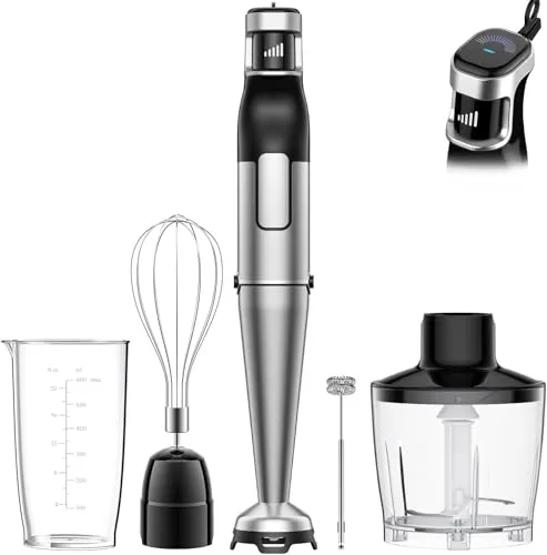 BESROY Stabmixer Set 5 in 1, 1100W – Vielseitiger Handmixer mit Zubehör