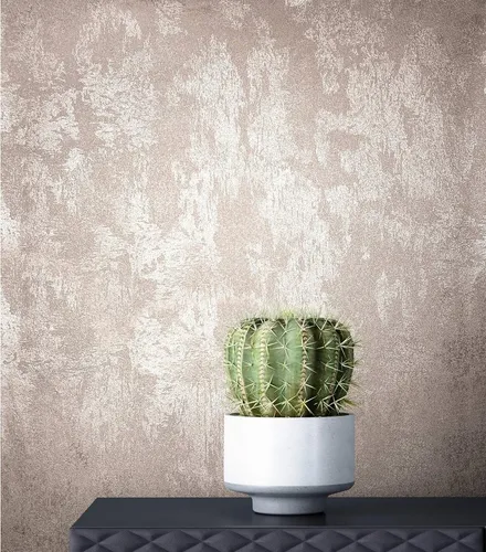 Newroom Design Rosa Vliestapete - Glänzende Beton-Optik für modernes Wohnen - Tapeten mit hochwertigem Material, lichtbeständig und restlos abziehbar. Ideal für Wohnzimmer, Schlafzimmer und Büro. Inkl. Tapezier-Ratgeber für perfekte Ergebnisse!