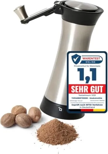 Topanbieter999 Muskatmühle mit Klappbarer Kurbel