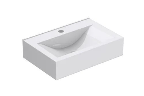 Mai & Mai Aufsatzwaschbecken Brüssel118c - Pflegeleichtes Keramikwaschbecken - Waschbecken aus Keramik, eckig und pflegeleicht. Mit modernem, gradlinigem Design, ideal für Ihr Badezimmer. Bestellen und bequem abholen!