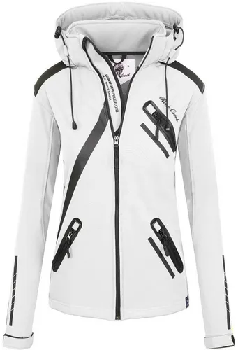 Rock Creek Softshelljacke Damen - Wanderjacke D-371 in Weiß - Funktionsjacke für Damen, atmungsaktiv, schmutzabweisend und schnell trocknend, ideal für Outdoor-Aktivitäten.