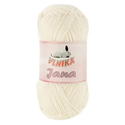 VLNIKA 100g Strickgarn Jana Häkelgarn Strickwolle Häkelwolle, Farbauswahl Häkelwolle, 330 m, creme