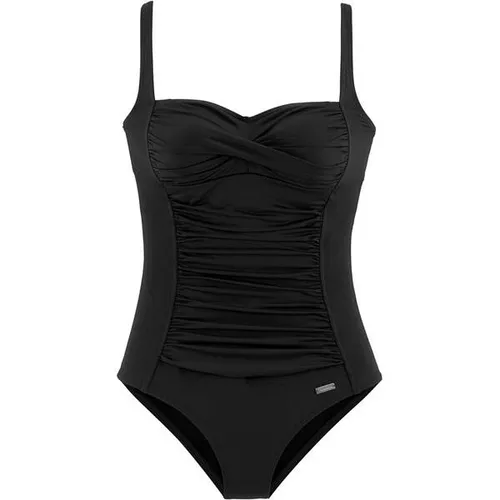 LASCANA VENICE BEACH Badeanzug - Eleganter Einteiler mit modischen Raffungen - Badeanzüge mit modischen Raffungen, verstellbaren Trägern und hohem Rückenausschnitt für maximalen Komfort und stilvolles Auftreten am Strand.