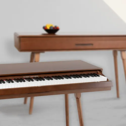 Classic Cantabile DP-730 WN - Digitalpiano Walnuss, 88 Tasten mit Hammermechanik und zeitlosem Design für Musikliebhaber