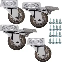 SO-TECH® Möbelrolle ULM Ø 50 mm - 4er Set mit Bremsen - Hochwertige Möbelrolle ULM Ø 50 mm in Braun, belastbar bis 160 kg. Ideal für empfindliche Böden – leise, langlebig und einfach zu montieren. Mit 360° Drehmechanismus für maximale Flexibilität und Sicherheit durch Feststeller.