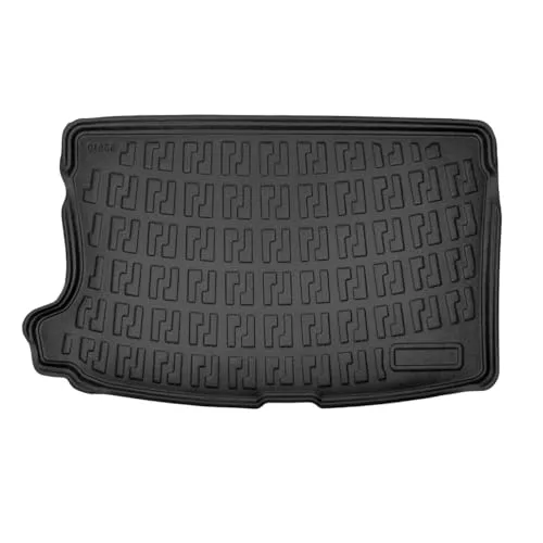 Trimak Passgenau 3D Kofferraumwanne Kompatibel mit VW T-Cross ab 2019 Obere Kofferraummatte Schutzmatte Auto Zubehör Antirutschmatte Kantenschutz TPE Gummi Dauerhaft Schwarz