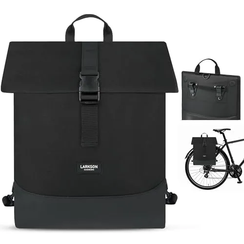 LARKSON Fahrradtasche Tammo Bike - Fahrradtasche und Rucksack in einem, wasserabweisend und ideal für Fahrradtouren, mit 14 l Volumen und praktischem Reißverschluss