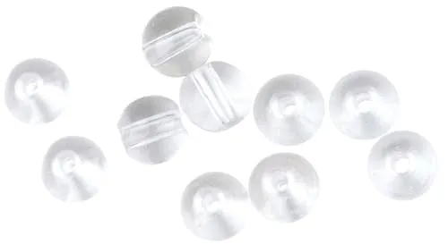 Spro Round Smooth Glas Beads Glasperlen Texas & Carolina Angeln Zubehör, Farbe:Clear Diamond, Durchmesser pro mm aussen:8