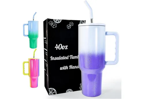 AGH life 40oz Thermobecher mit Strohhalm - Doppelwandiger Edelstahl-Thermobehälter mit 1180 ml Kapazität, perfekt für unterwegs. Hält Getränke lange kalt oder warm und passt in die meisten Becherhalter.
