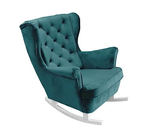 DomiMeble Schaukelstuhl für Wohnzimmer, Schlafzimmer - Schön und Komfortabel Relaxstuhl aus hochwertigem Holz gefertigt 92 x 84 x 104 cm