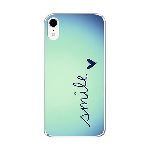 König Design Handyhülle Kompatibel mit Apple iPhone XR Hülle TPU Eckenschutz Stoßfest Dünn Kratzfest Schutzhülle - Smile Blau