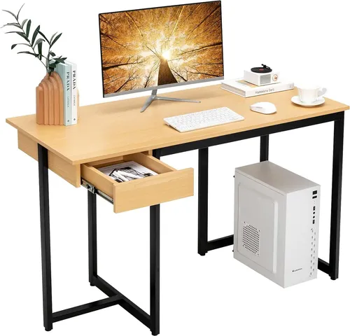 COSTWAY Schreibtisch mit Schublade