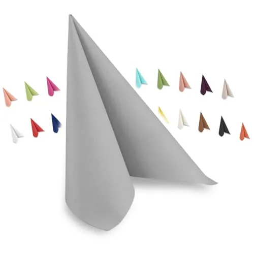 Hypafol Airlaid-Serviette grau | 50 St. | unterschiedliche Farben für jeden Anlass | 40 x 40 cm | abgestimmt auf Einrichtung & Dekoration | für Gastronomie und Zuhause