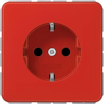 Jung CD 1520 BFKI RT SCHUKO-Steckdose, Safety+, rot