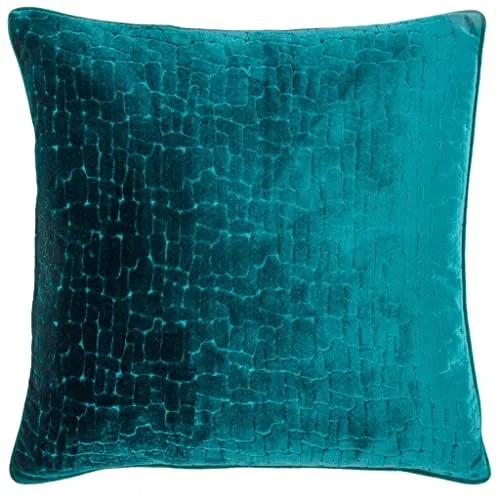 Paoletti Bloomsbury Geometrische Rohrkissenbedeckung, Teal in türkis von Paoletti