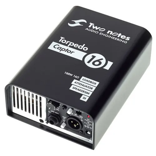 Two Notes Torpedo Captor 16 Loadbox für E-Gitarre - Kompakte Loadbox mit integrierter Speaker-Simulation für Homerecording, ideal für den Einsatz ohne Gitarrenbox und ermöglicht den vollen Klang Ihres Amps bei niedrigen Lautstärken.