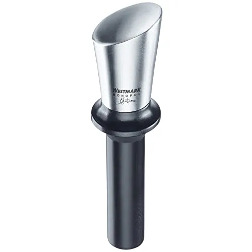 Westmark Vakuumpumpe für Weinflaschen, Monopol Edition, Rostfreier Edelstahl/Silikon, Vita, Silber/Schwarz, 61933360