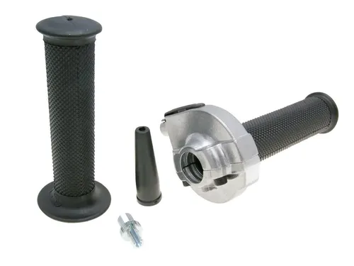 Gasgriff Schnell Tommaselli HF Poliert Aluminium für Motorräder