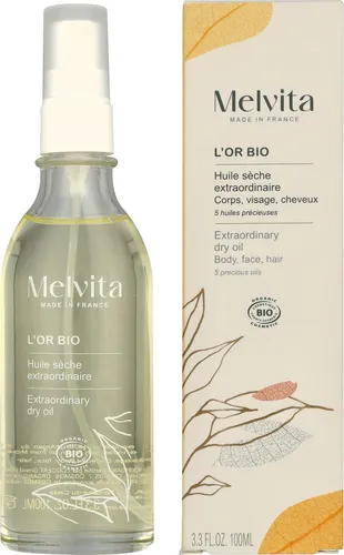 Melvita Haaröl OR BIO 100 ml - Haarkur mit 100 ml, verwöhnt das Haar mit einer einzigartigen Mischung aus biologischen Ölen für intensive Feuchtigkeit und Glanz.