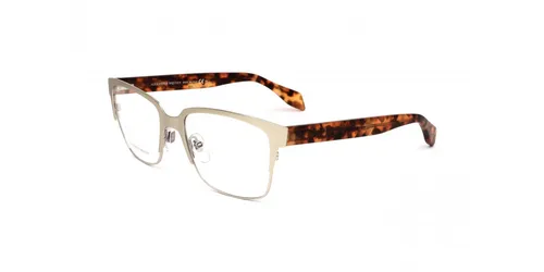 Alexander McQueen RX Glasses AMQ 4257 8SN 53 17 140 Matte Silver Black