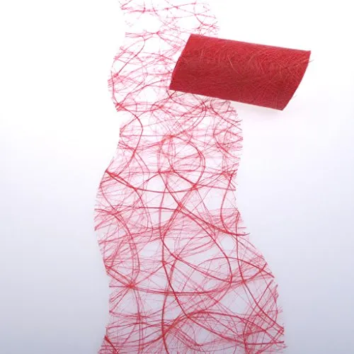 Deko AS Sizoweb Tischband Wellenschnitt leuchtrot von DEKO AS